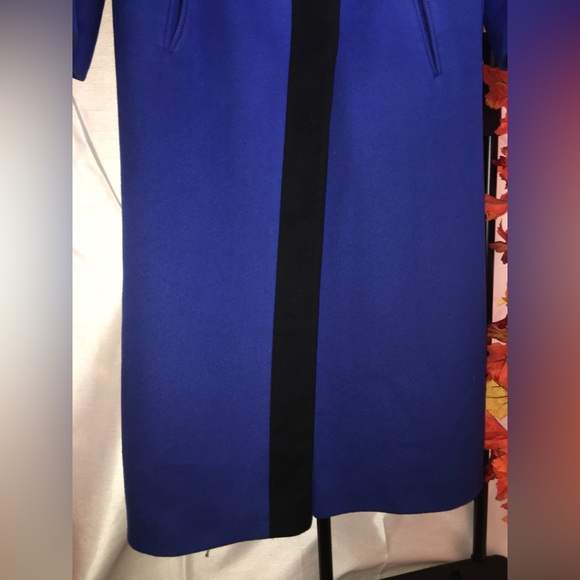 Alorna | Women’s Vintage Blue/Black 100% Pure Wool Trench Coat - Picture 6 of 14